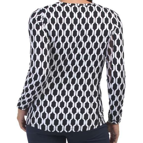 G Lifestyle Long Sleeve Crew Golf Top - Picture 2 of 7